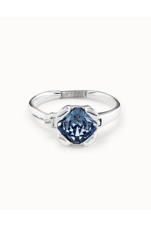 Uno de 50  "Charisma" Silver Bracelet W/ Big Blue Crystal