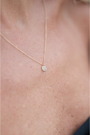 Bloom Jewelry Petite Square Pave Diamond Necklace-Jewelry-Bloom Jewelry-Fairen Del