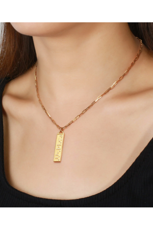 Touchstone FEARLESS Gold Bar Necklace