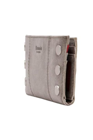 Dark Gray Hammitt 110 North Wallet in Pewter/Brushed Silver