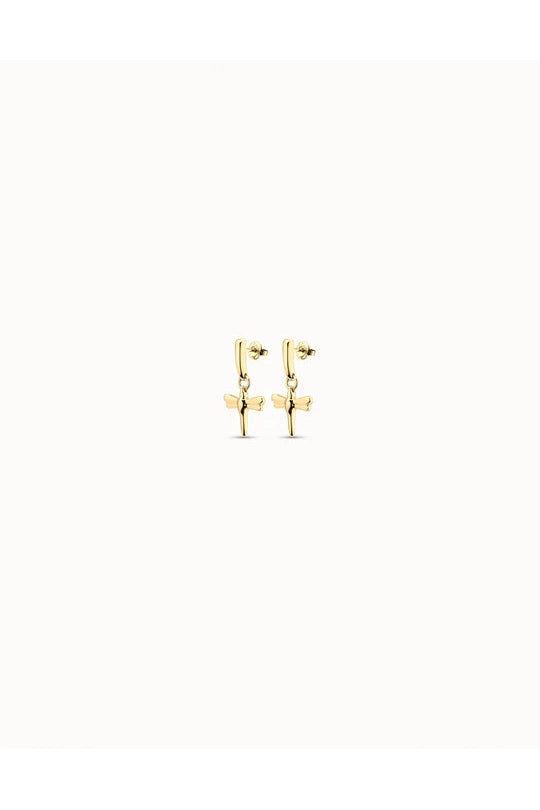 Uno de 50 Fortune Gold Dragonfly Earrings