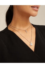 Uno de 50  "Lock" Silver Necklace