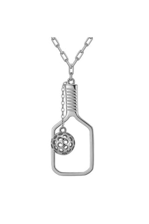 PickleBelle The Volley Pickleball Necklace Silver