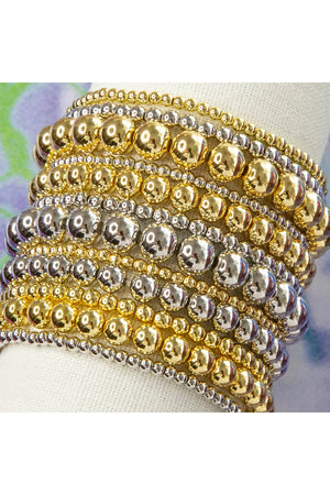 Marlyn Schiff Silver 4mm Beaded Ball Bracelet