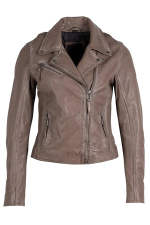 Mauritius Leather Jacket "Christy" Cozy Taupe