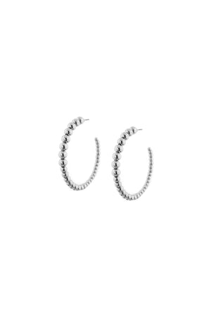 Marlyn Schiff Large Silver Ball Hoops