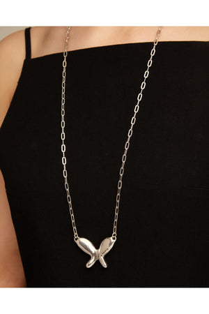 Uno de 50 "Wings" Silver Butterfly Necklace