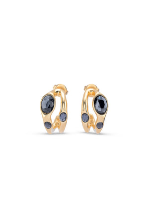 UNO DE 50 18k gold-plated Sunshine earrings with multicolor crystal
