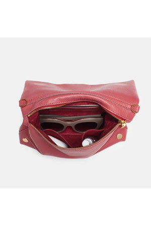 Hammitt VIP Med Rouge Pink Brushed Gold Hardware W/ Red Zip