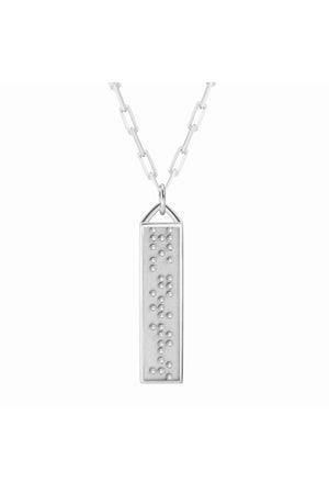 Touchstone You Got This Bar Silver Necklace