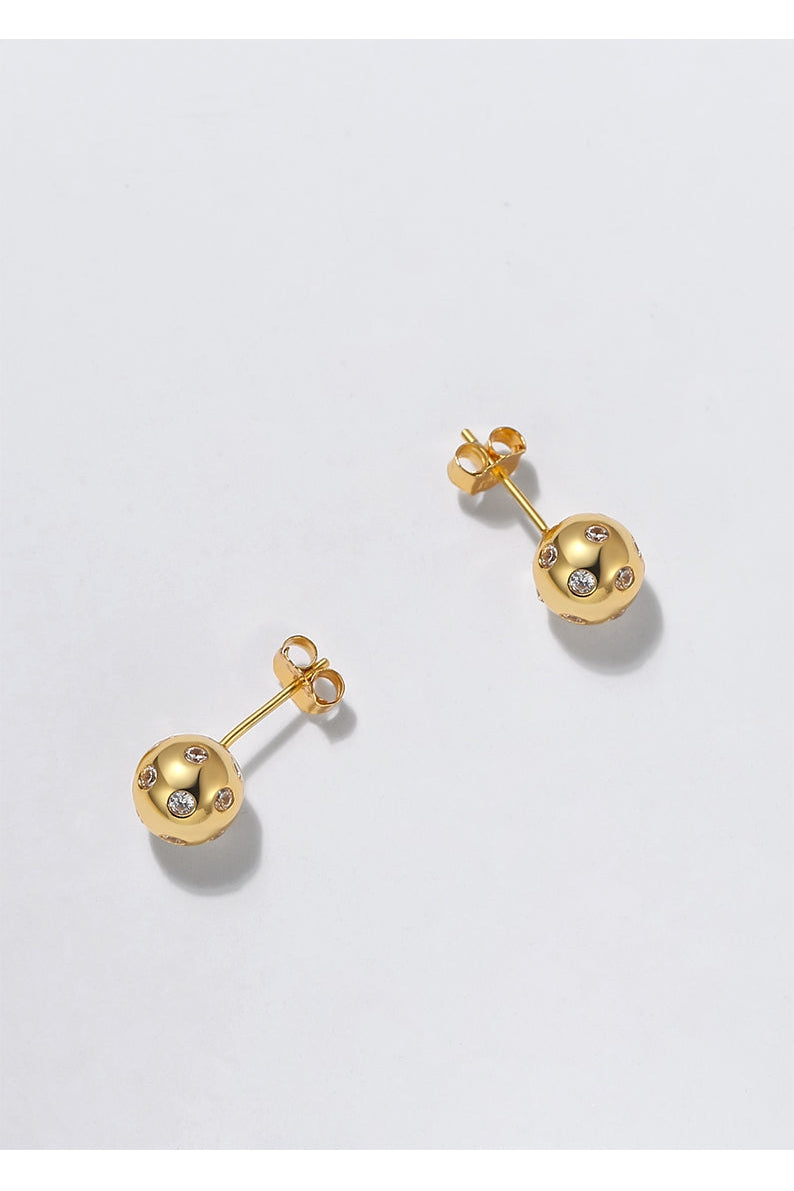 Tiny evil eye gold studs earrings | Sterling Silver 925 – Artiby.com