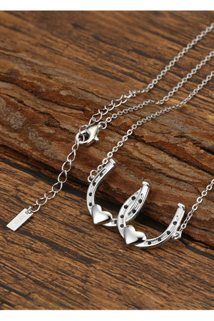 Double Your Luck Horseshoes Necklace
