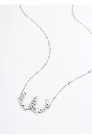 Double Your Luck Horseshoes Necklace