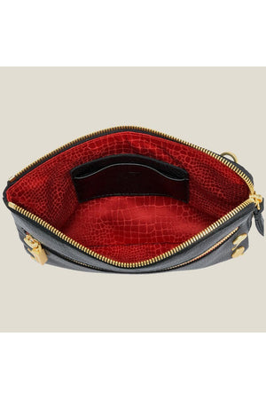Hammitt Nash 2 Black/Brushed Gold Red Zipper Handbag-Handbag-Hammitt-Fairen Del