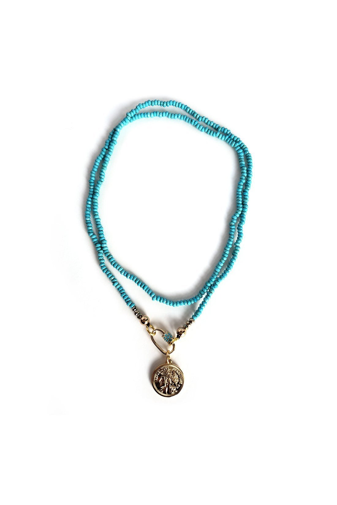 Long Labradorite, Moonstone, Blue Topaz bezel station necklace - Danique  Jewelry