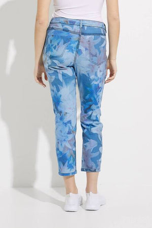Joseph Ribkoff Reversible Floral Pattern Jeans