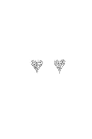 Marlyn Schiff Sterling Silver Heart Stud Earrings