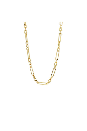 Marlyn Schiff 20" Mixed Link Gold Necklace