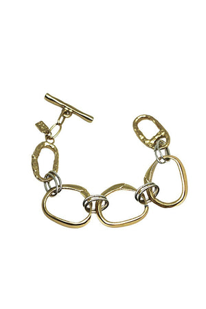 Tat2 Two Tone Loop Link Bracelet