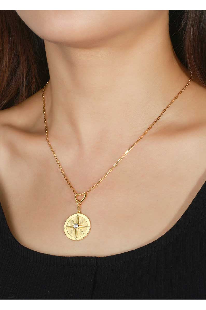 Compass necklace gold ocean necklace gold compass pendant graduation gift