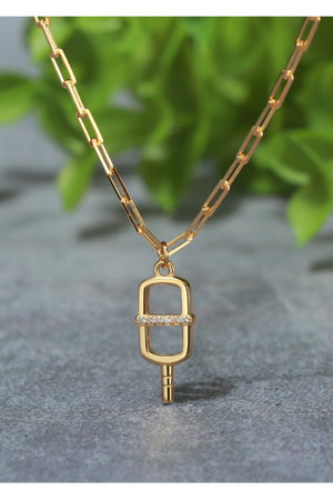 The Rally Pickleball Necklace Gold