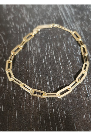 PickleBelle large clip link chain Bracelet Gold