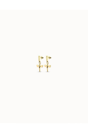 Uno De 50 "Fortune" Gold Dragonfly Earrings