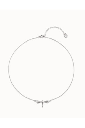 Uno De 50 "Fortune" Silver Dragonfly Necklace