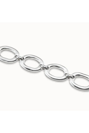 Uno De 50 "The One" Silver Oval Link Bracelet