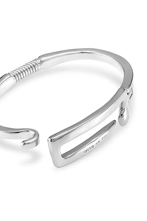 Uno De 50 "Puzzling" Silver Bracelet Open Rectangle