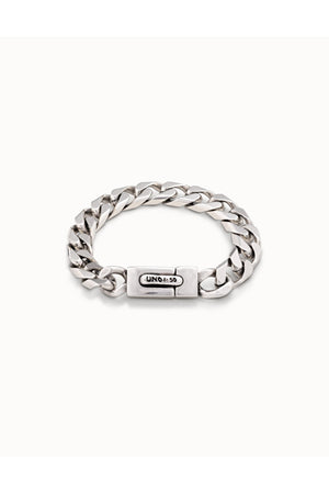 Uno De 50 "Sharp" Silver Curb Chain Bracelet