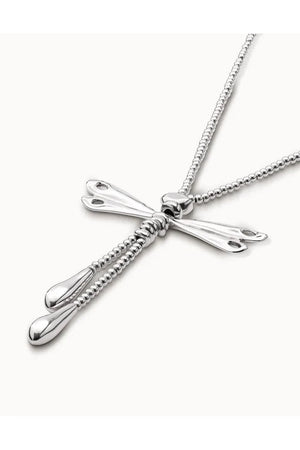 Uno de 50  "Betterfly" Silver Drop Dragonfly Necklace