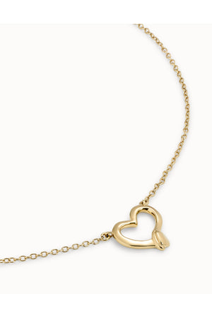 Uno de 50 "Straight to the Heart" Necklace Gold