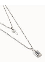 Uno de 50  "Lock" Silver Necklace