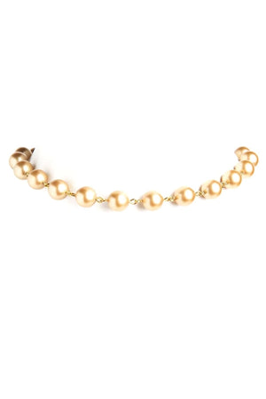 VSA Designs - Iconic 10mm Pearl Choker (Beads Only) - Gold & Cream