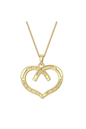 Dark Horse Wild at Heart Equestrian Horseshoe Necklace in Silver